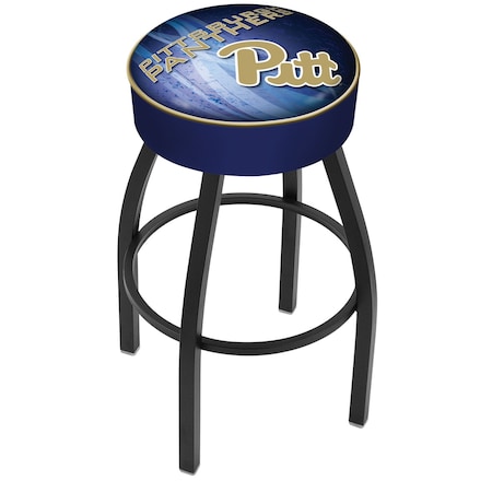 Holland Bar Stool Co 30" 4" Pitt Cushion Seat, Double-Ring Chrome Swivel Bar Stool L8B130Pittsb-D2